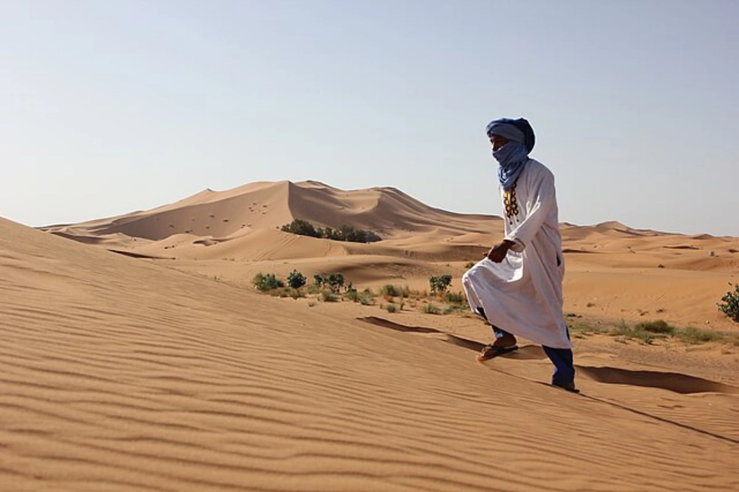 Balade dans les dunes de Merzouga